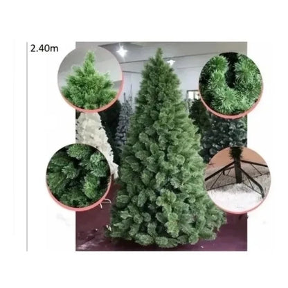 Árvore De Natal Gigante Pinheiro Linha Luxo Verde Nevada 2,40m 704galhos Top De Linha!!!!