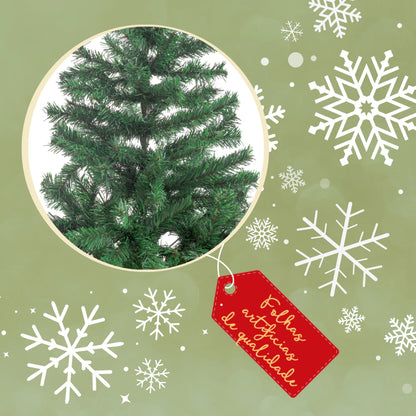 Árvore De Natal Pinheiro 210cm 600 Galhos Cheia Premium Verde