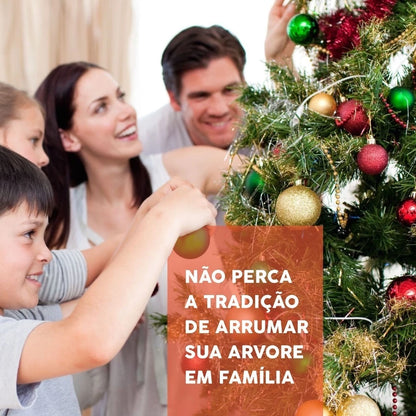 Árvore De Natal Pinheiro 210cm 600 Galhos Cheia Premium Verde