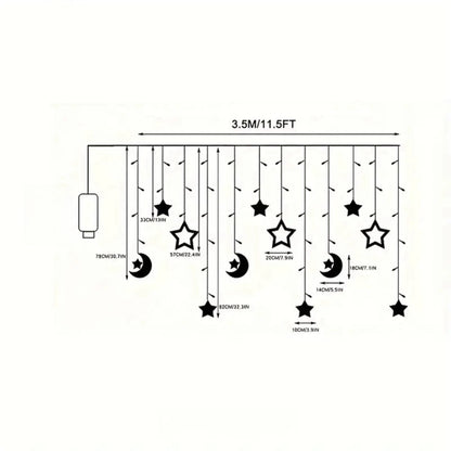 Pisca Pisca De 138 LEDs 8 Funções 3.5 Metros para Decoração luzes de Natal -HS0202