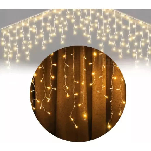 Cascata 400 Led's Decoração Natal Festas 10m Fixo 110v/220v