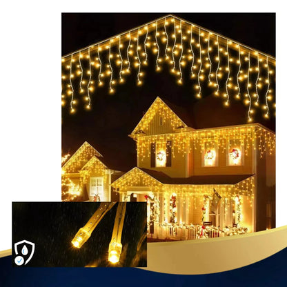 Cascata 400 Led's Decoração Natal Festas 10m Fixo 110v/220v