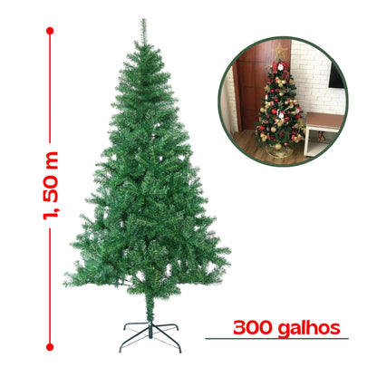 Árvore De Natal Pinheiro 210cm 600 Galhos Cheia Premium Verde