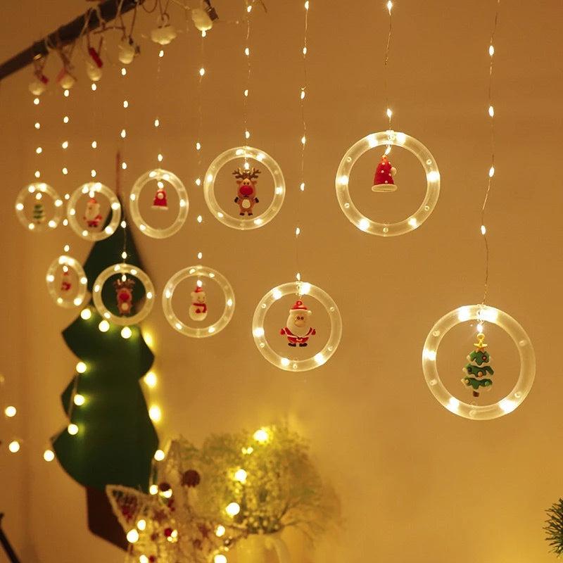 Pisca Pisca De 138 LEDs 8 Funções 3.5 Metros para Decoração luzes de Natal -HS0202