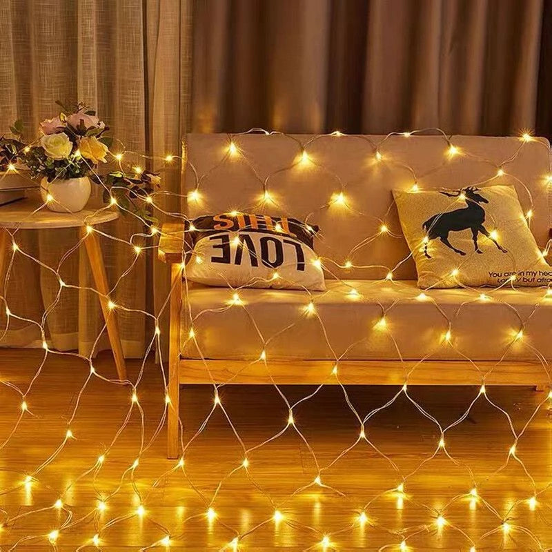 Luz De Fada Cordas De LED Natal Rede De Pesca À Prova D'água Festa De Casamento Decoração